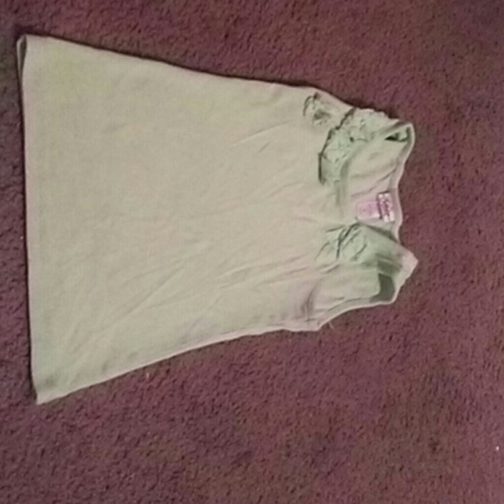 A mint green top
